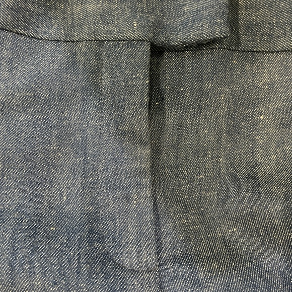 CELINE Cotton Denim Straight Leg Trousers Pants with Ankle Zip 44 like new - Picture 14 of 16